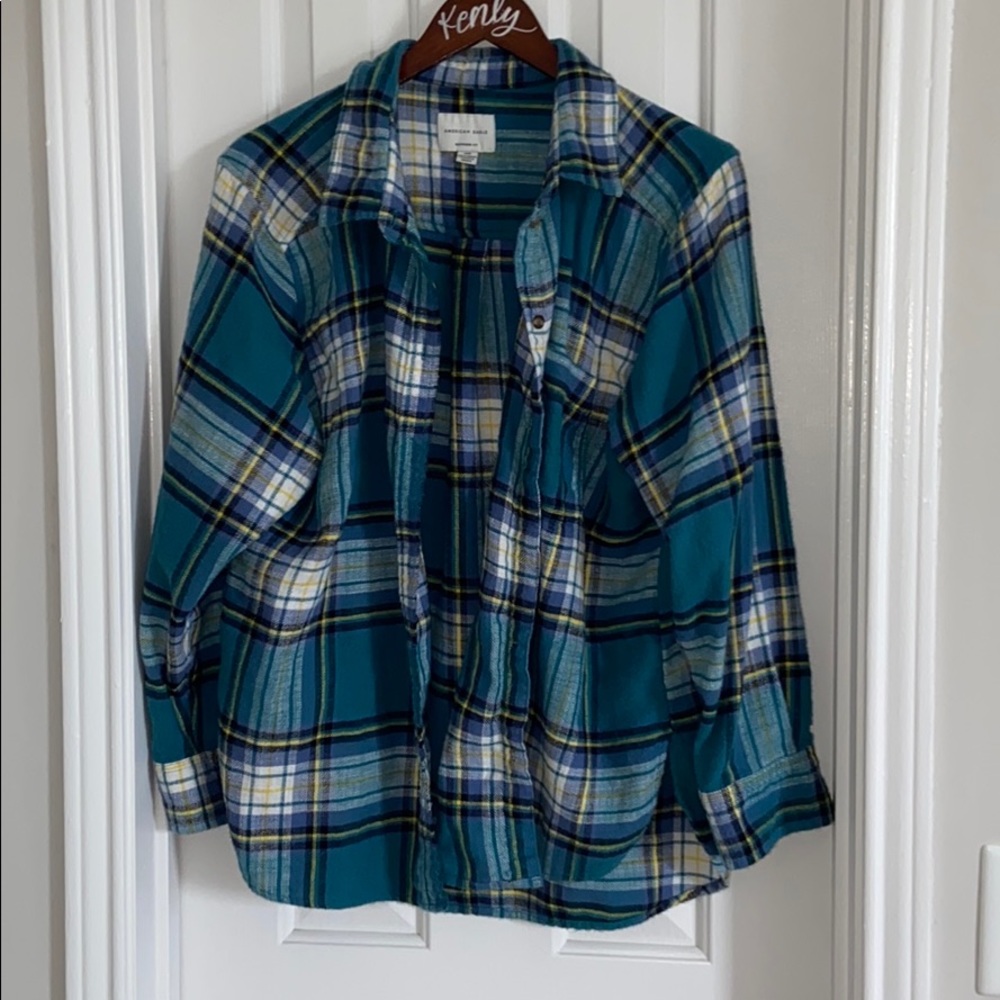 American Eagle Blue Flannel